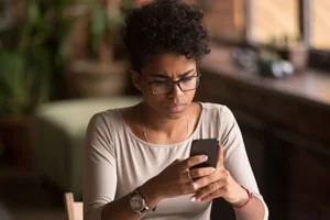 woman using smart phone